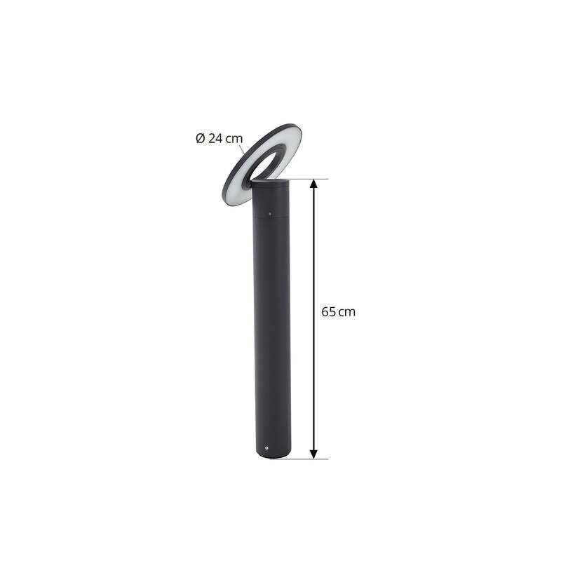 Arcchio Wegeleuchte Gartenleuchte Tovio LED Pollerleuchte anthrazit 65cm hoch - 4251911799583