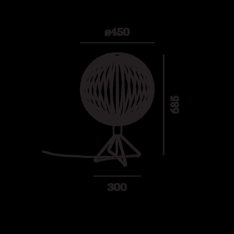 Wever&Ducré WIRO TABLE GLOBE 2.0 Tischlampe Tischleuchte Lampe Leuchte Licht E27 - 9658023
