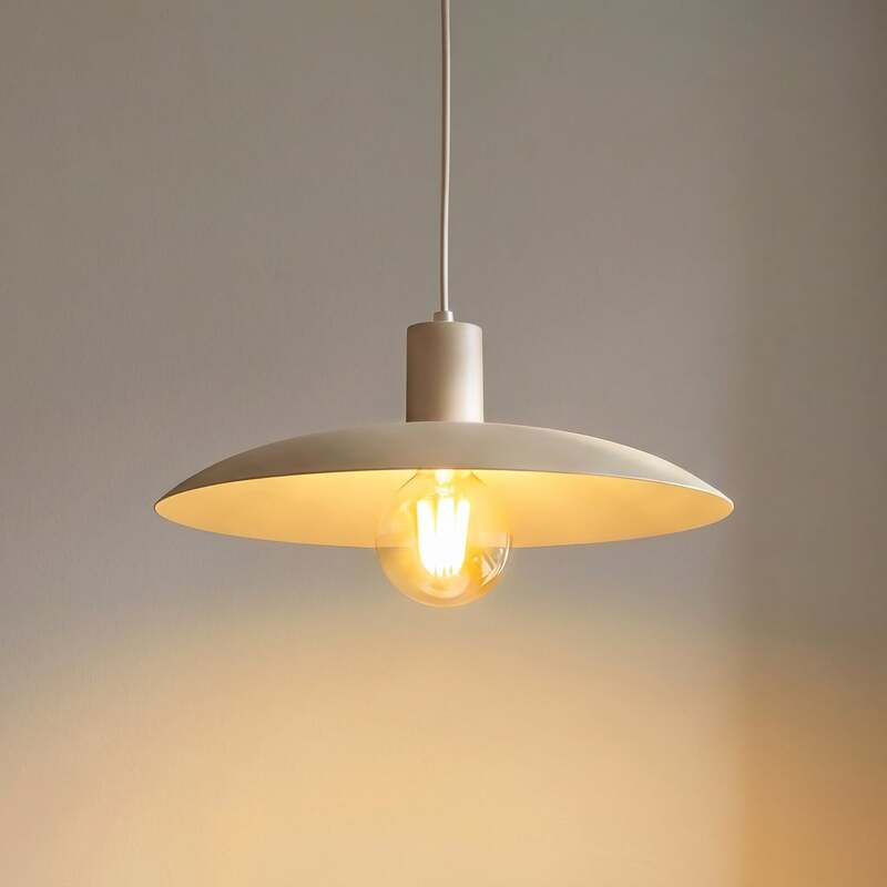TK-Lighting Hängeleuchte Astra E27 LED Pendelleuchte dimmbar sand Ø41cm Metall - 5906135107117