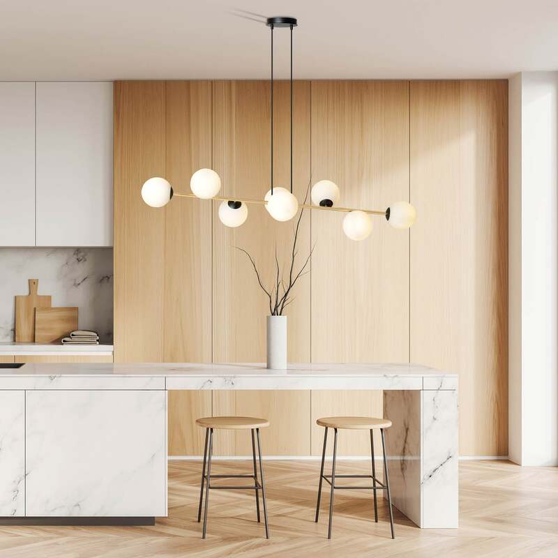 EMIBIG Lighting GRAVITY 8 BL OPAL Hängeleuchte Hängelampe SIEHE TEXT/FOTO - 4251911783742