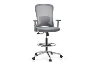 B-Ware HJH OFFICE Top Work 44 W Arbeitsstuhl höhenverstellbar Netz grau 80 cm Sitzhöhe