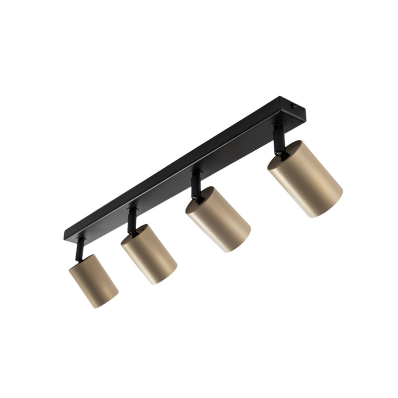 Sigma Deckenstrahler Zoom LED Strahler 4-flammig dimmbar schwarz gold 60cm - 5907554416620