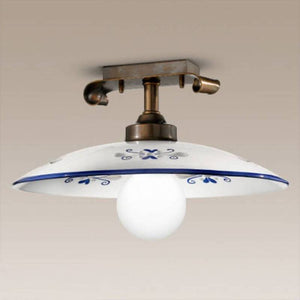 B-Ware Cremasco Deckenleuchte Bassano Deckenlampe Deckenlicht Licht Lampe Details blau