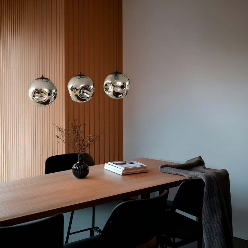 Lindby Pendelleuchte Valentina 3-flg. rauchgrau rund Metall Glas 1500mm - 4251911774740