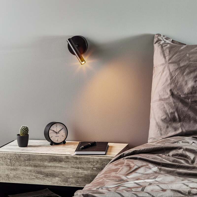 Wandleuchte Sopel LED Wandlampe dimmbar schwarz Stahl 15x10cm moderne Leuchte - 5907554411267