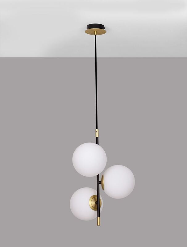 Nova Luce Pendelleuchte Hängeleuchte GIT G9 LED 3-flammig Gold dimmbar 120x33 cm - 5212017434111