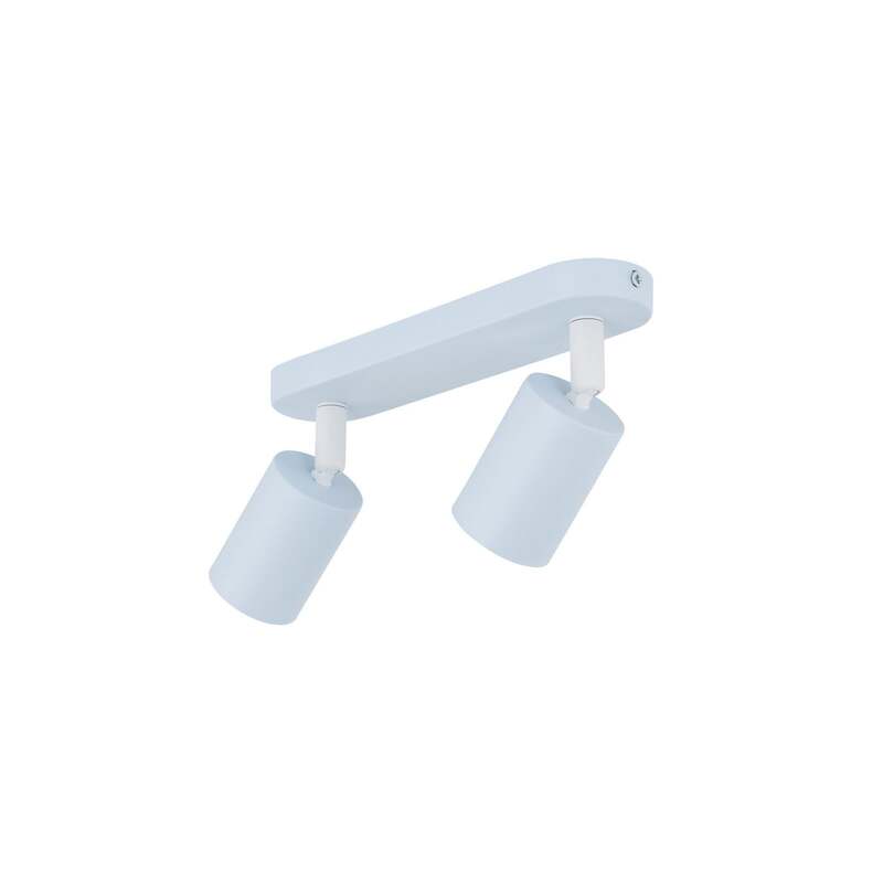 Deckenstrahler Livia LED dimmbar 2-flg Stahl hellblau 35cm 17,5cm IP20 - 5906135102372