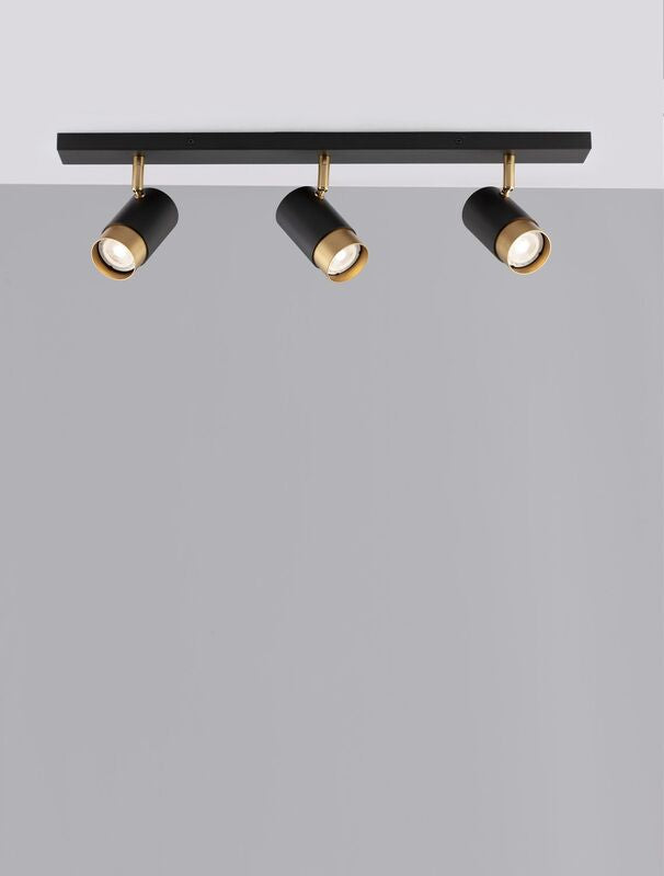 Nova Luce Deckenleuchte Strahler Lampe POGNO GU10 LED 3-fach Schwarz dimmbar - 5212017430854
