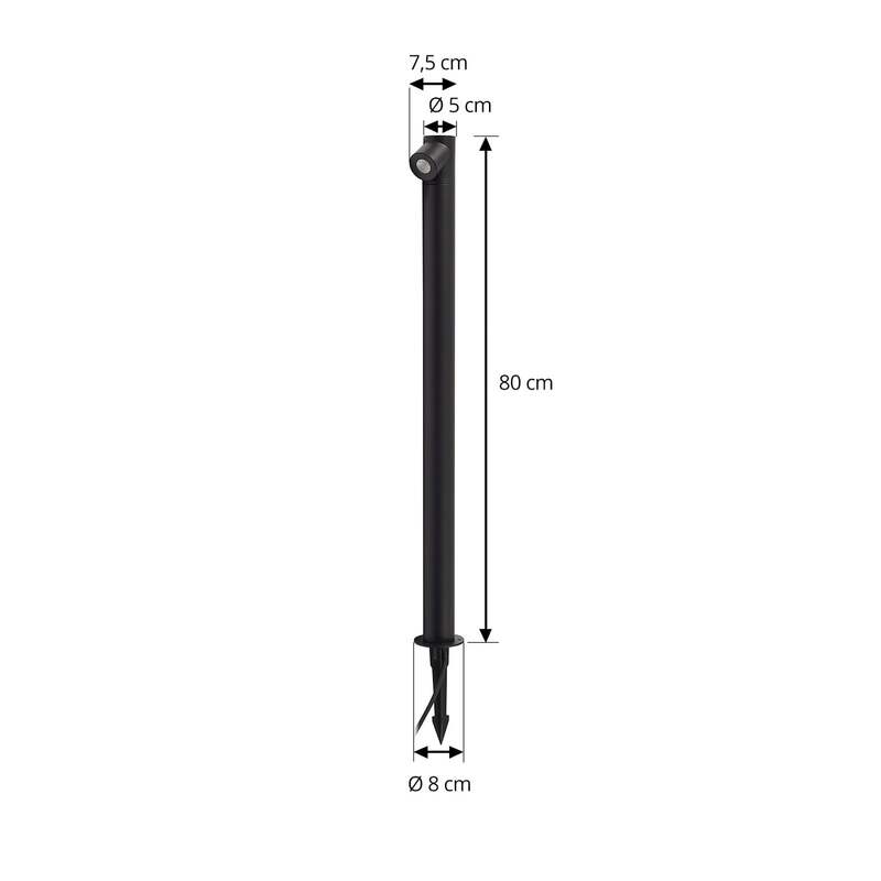 Lindby Wegeleuchte Gartenleuchte Luzian LED Pollerleuchte anthrazit 80cm IP65 - 4251911785128