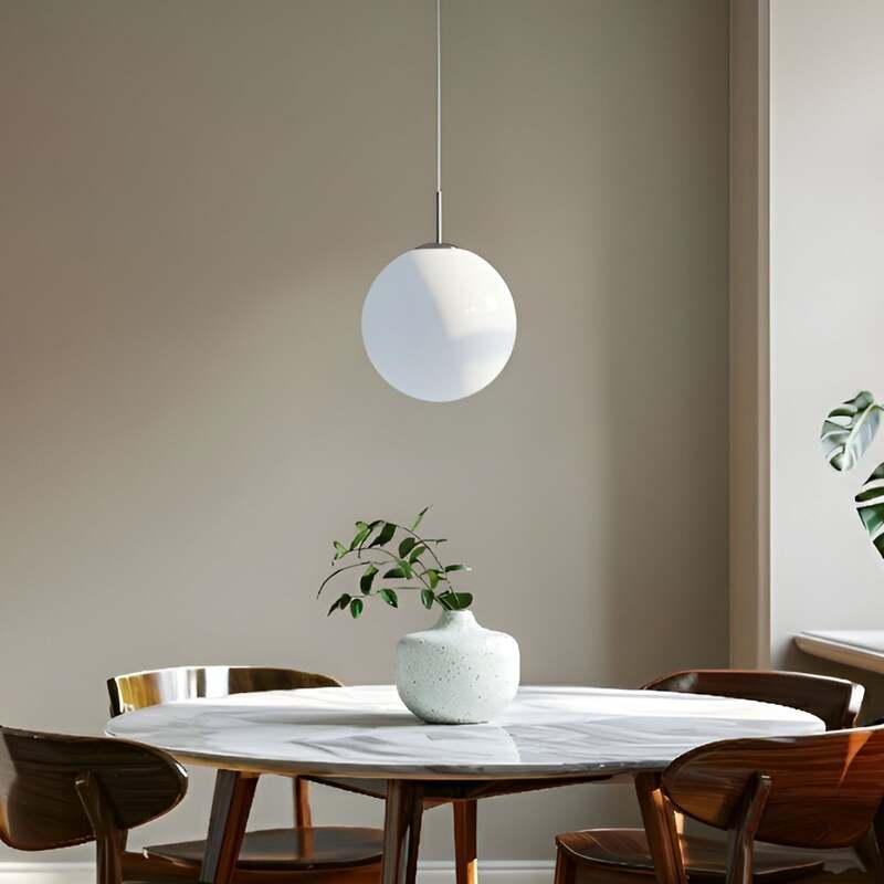 Lindby Hängeleuchte Marike LED Pendelleuchte Lampe dimmbar weiß Ø40cm 150cm - 4251096539660