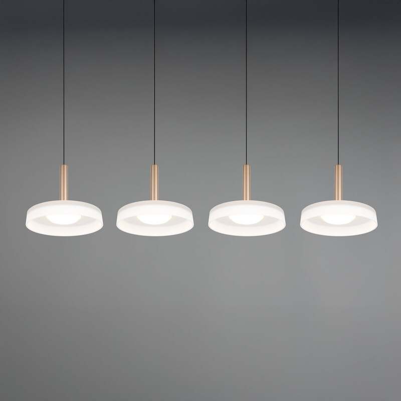 TRIO LIGHTING Hängeleuchte Pendelleuchte LED Celeste weiß braun dimmbar 115 cm - 4017807627404