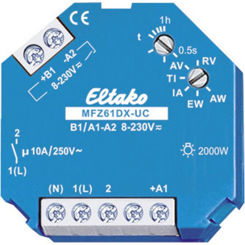 Eltako Analog Multifunktions-Zeitrelais 2000W 18mm Aufputz AC/DC 230V - 4010312603055