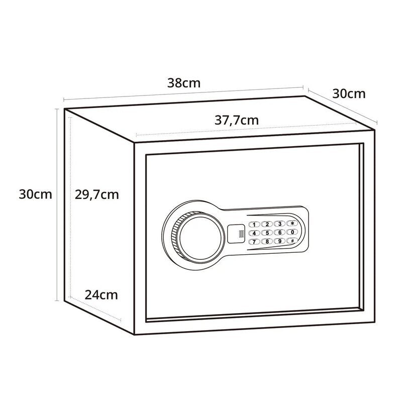 hjh OFFICE Safe Tresor Wertschutzschrank SAFE COMPACT 27l SIEHE TEXT/FOTO - 0406432013006