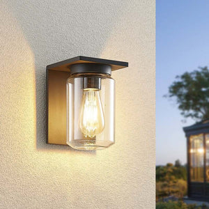 B-Ware Lucande Außenwandleuchte Semka LED Gartenlampe dimmbar anthrazit 20cm IP54