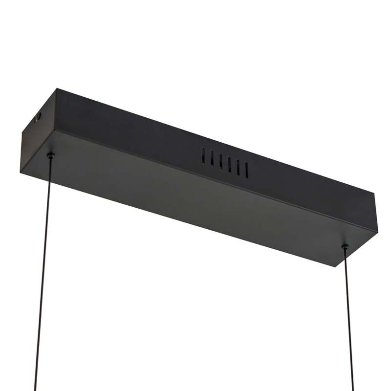 Lucande Hängeleuchte Pendolo LED Pendellampe dimmbar schwarz Aluminium 120cm - 4251911791686