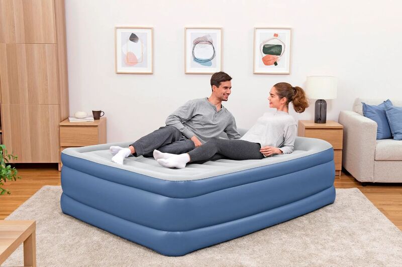 61cm Bestway Air Mattress Queen Inflatable Bed Airbed Blue - 6941607329771
