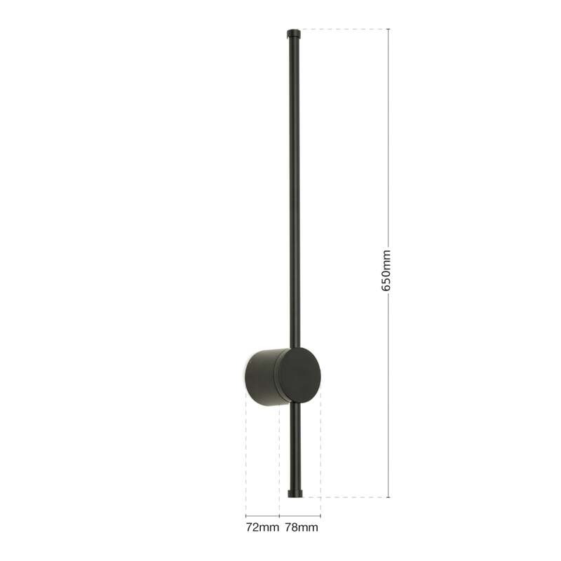 Orion Wandleuchte Wandlampe LED Ferdinand IP54 schwarz 65 cm Lampe Leuchte 12 W - 9003090275717