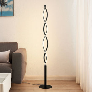 B-Ware Lindby Welina LED-Stehleuchte Standlampe Stehlampe Standleuchte gedreht schw256
