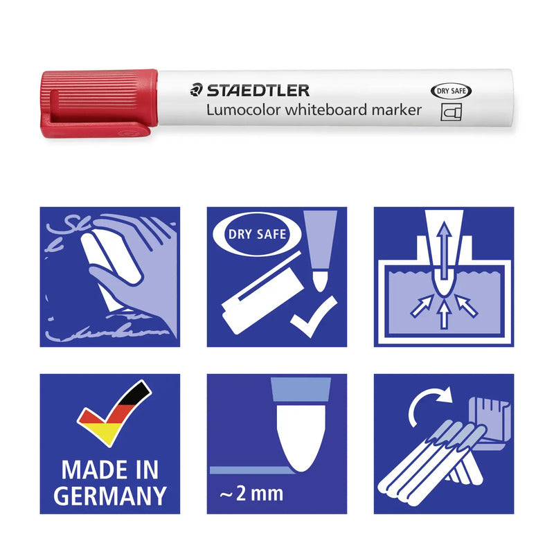Staedtler Whiteboardmarker Lumocolor 351 C10 10 Stück nachfüllbar - 4007817153383