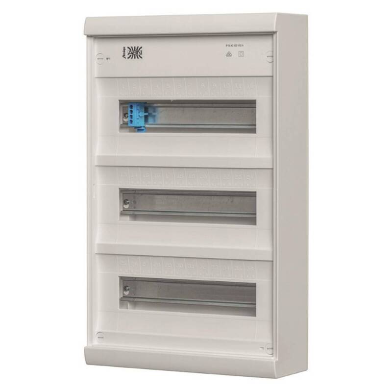 ABN Kleinverteiler Aufputz 36 Teilungen 3 Reihen IP30 Kunststoff Stahlblech - 4015153035300