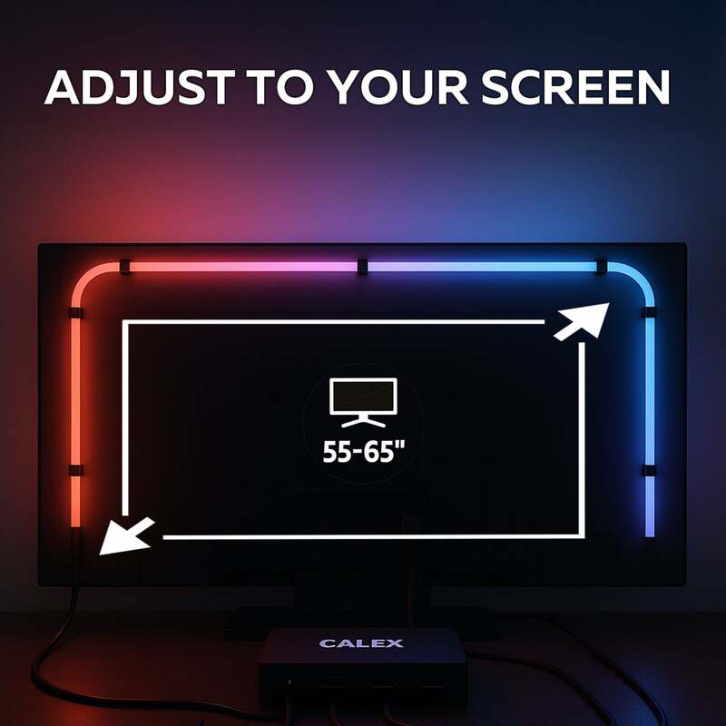 Calex Smart HDMI Sync Box Set RGBW mit LED-Streifen 250cm dimmbar weiß schwarz - 8712879164678