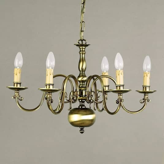 Orion Kronleuchter IMKE Deckenlampe Hängelampe messing 6-fl. E14 SIEHE TEXT/FOTO - 9003090001811