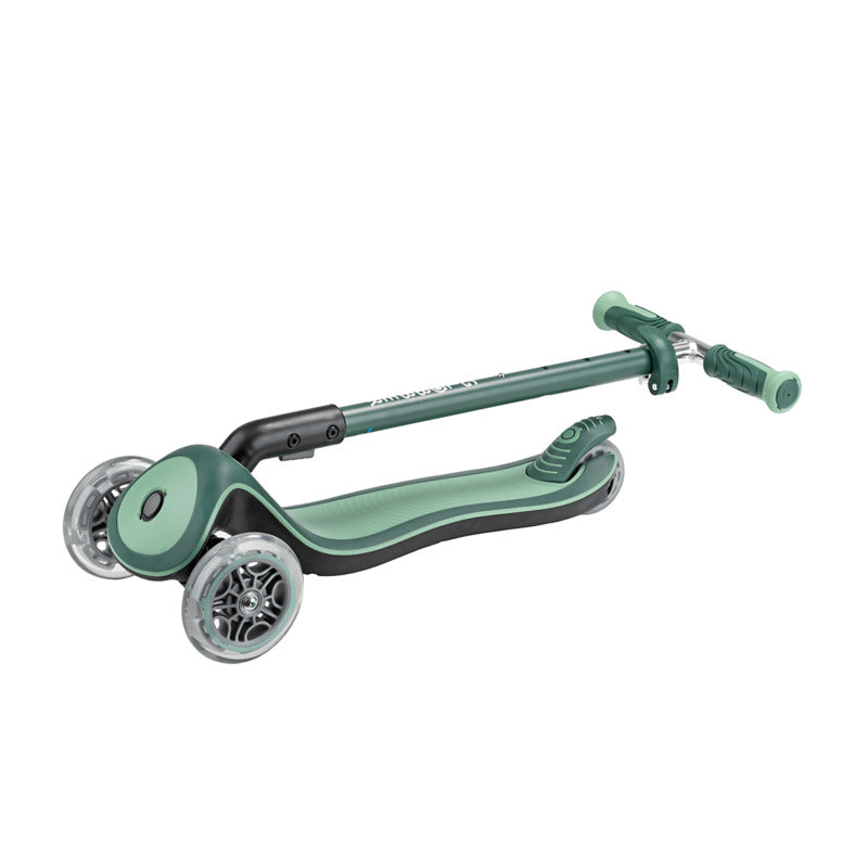 Globber Roller Elite Deluxe Lights Kinderroller klappbar TPR-Griffe Tretroller - 4895224412212