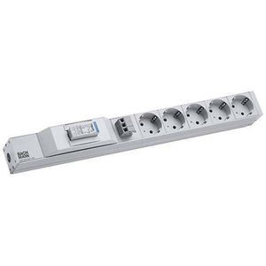 B-Ware Bachmann Steckdosenleiste Mehrfachsteckdose 19 Zoll grau Schutzkontakt 2 m 5fach