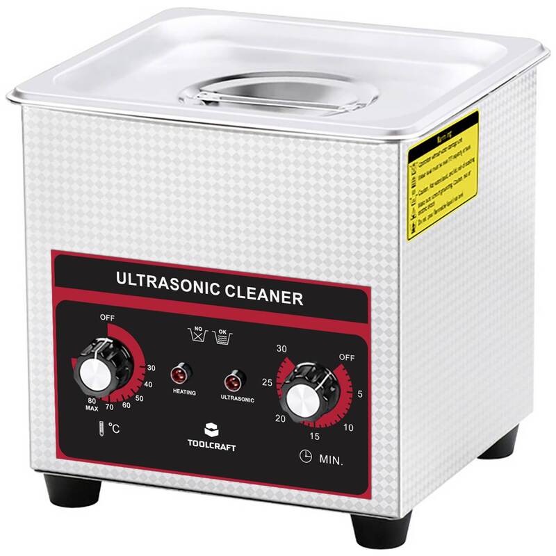 Toolcraft Ultraschallreiniger Schmuck 160W Edelstahl 1.3l mit Heizung Schmuck - 4064161302126