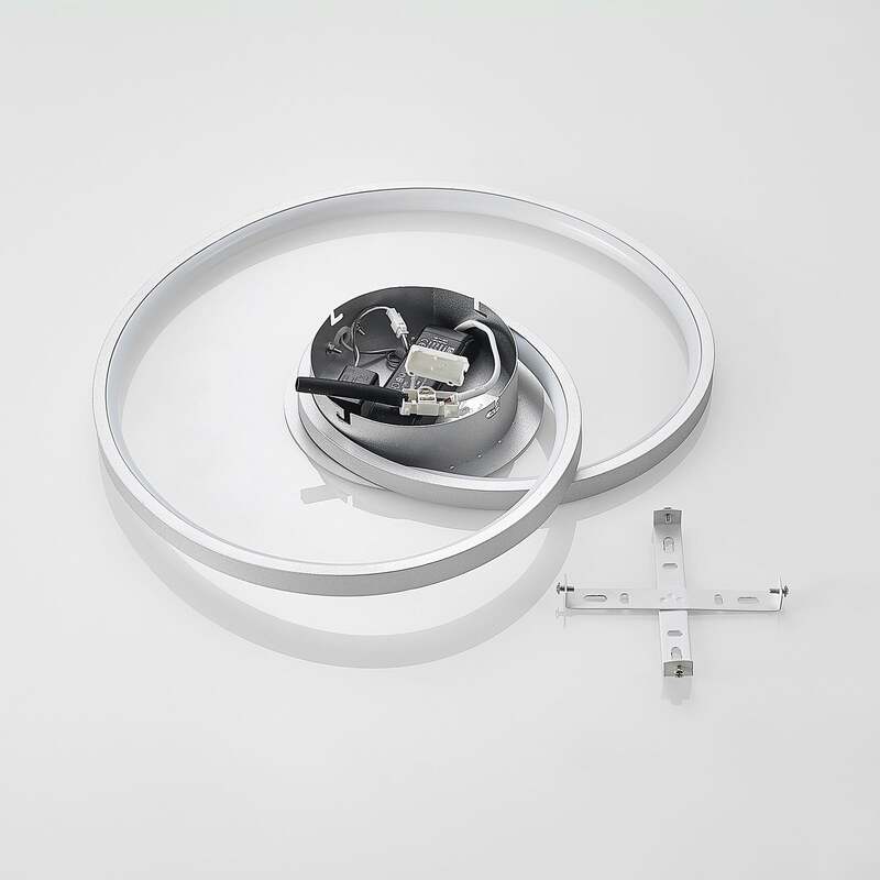 Lucande Deckenlampe LED Enesa dimmbar 21W warmweiß silber Ø46cm 1100 Lumen - 4251096596557