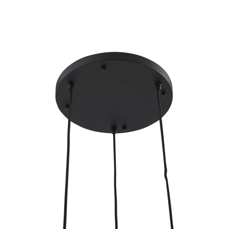 Lindby Hängeleuchte Doroteo 3-flg grün amber grau 45 cm Glas dimmbar E27 - 4251911792997