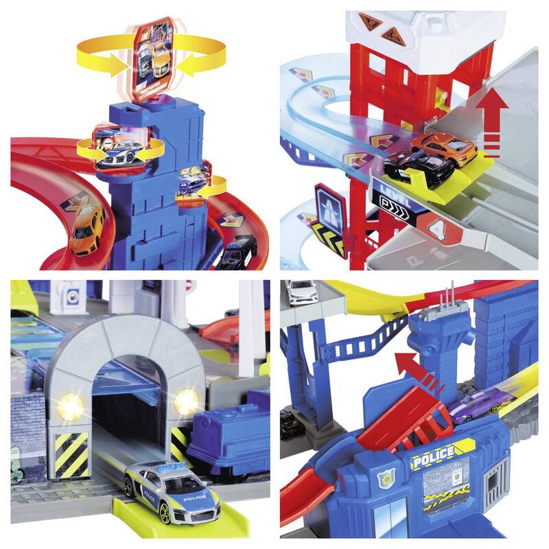 Majorette Parkgarage Parkhaus Super Chase Center Set Spielgarage Modellauto - 3467452077191