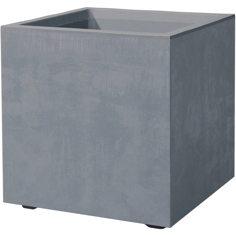 Deroma Pflanztopf Quadro Millenium 39x39cm Aschgrau Garten Pflanzgefäß robust - 0191942105486