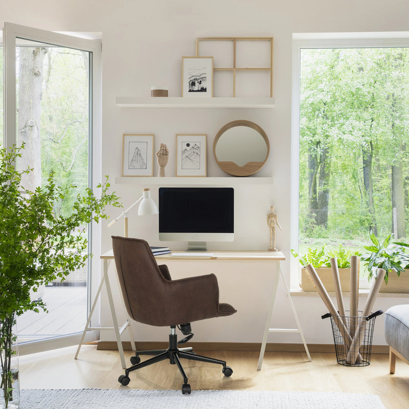hjh LIVING SOLAO LIFE Home Office Stuhl dunkelbraun Vintage Drehstuhl - 4064323038832