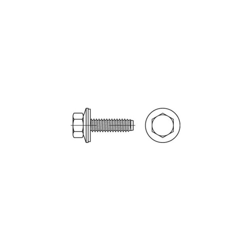 Fassadenschraube Edelstahl A2 6,3x32 mm Dichtscheibe 400 Stück Blechgewinde - 4043952672587