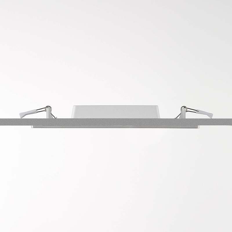 Prios LED-Einbaulampe Helina 22 cm 24 W dimmbar warmweiß IP44 Silber - 4251911707519