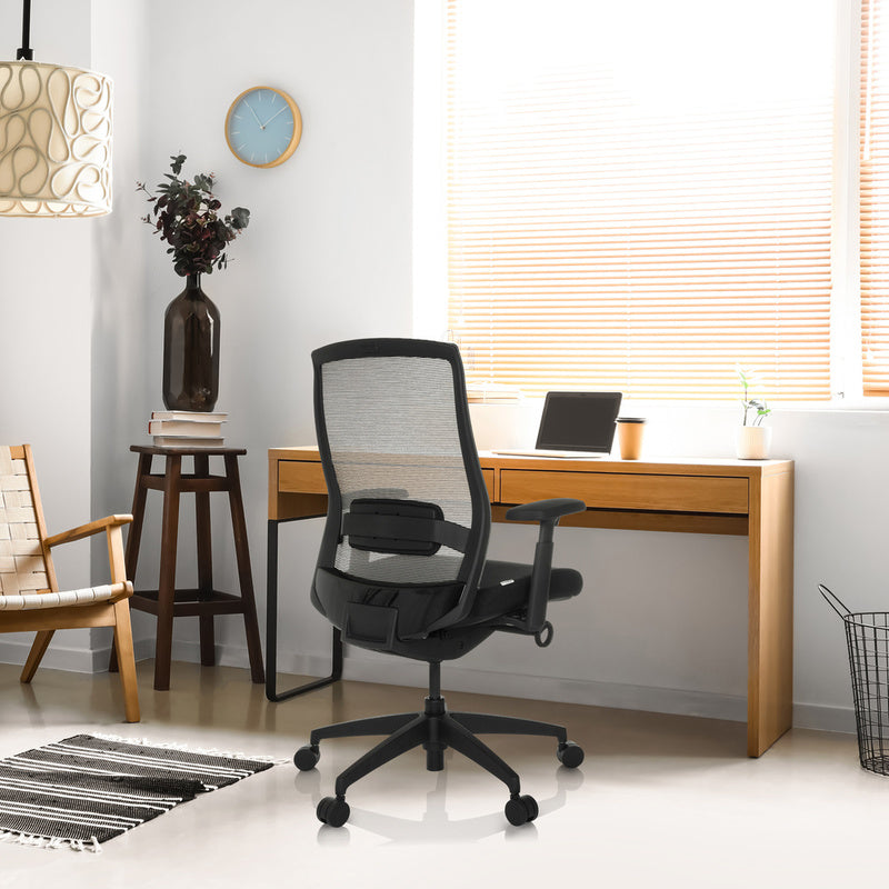 hjh OFFICE Bürostuhl Drehstuhl Stuhl COLORE Netzstoff Sitz schwarz Profi113 - 4064323045458