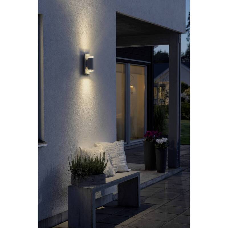 Konstsmide Außenwandleuchte Anthrazit Potenza 7987-370 LED Wandleuchte IP54 12W - 7318307987379