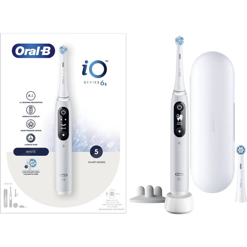 Oral-B iO Series 6s elektrische Zahnbürste weiß mit interaktivem Display - 4210201427407