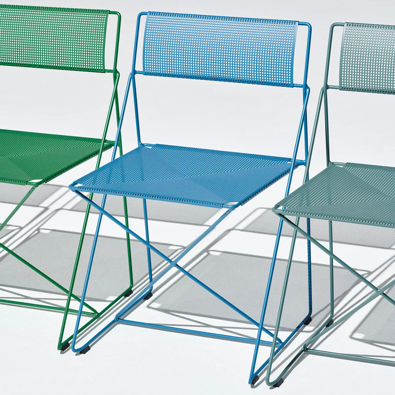 HAY Stuhl Sessel Outdoor X-Line Blau stapelbar Gartenstuhl SIEHE TEXT/FOTO - 5710441366782