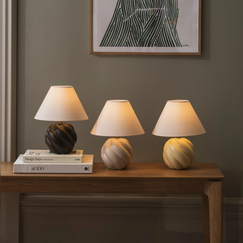Globen Lighting Tischlampe Lampe DAHLIA LED Leuchte beige braun Höhe 31cm - 7319436164068