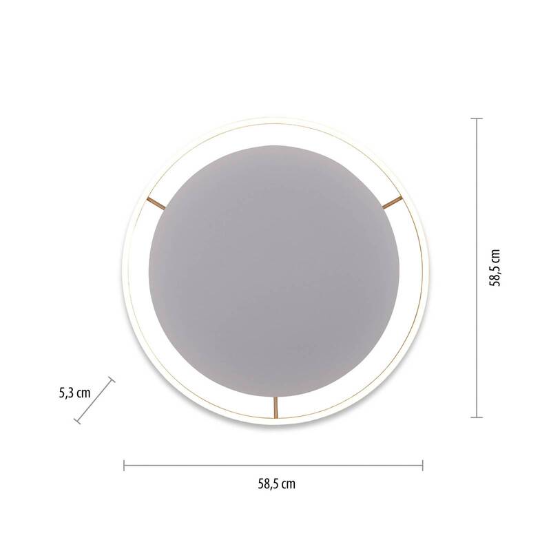Leuchten Direkt LED Deckenleuchte Ritus Deckenlampe Lampe Wohnzimmer Ø 58,5cm181 - 4043689985639