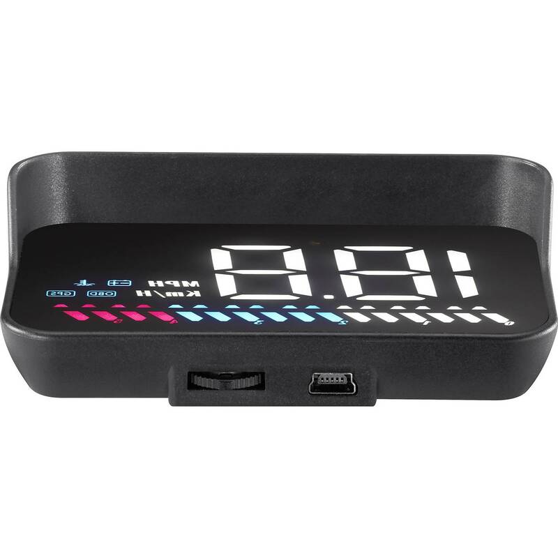 HUD-3.5 Kfz Head-Up-Display 3,5 Zoll Schwarz OBD2 GPS für PKW Bus LKW - 4064161204796