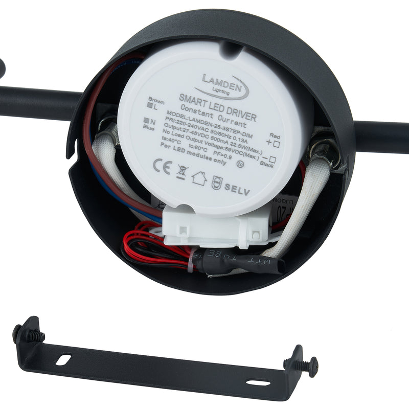 Lindby LED-Spot Manel dimmbar Eisen schwarz 82cm Leuchte Strahler Lampe 4-flg - 4251911766387