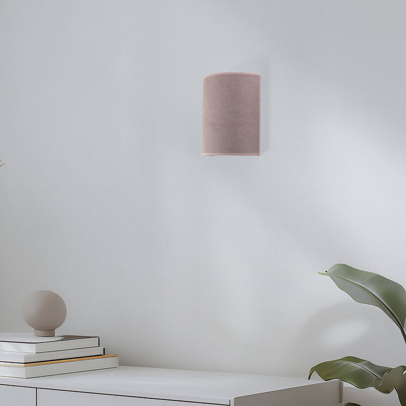 Celine Wandleuchte Wandlampe Soro Rosa Stoff E27 Lampenfassung - 5905317606851