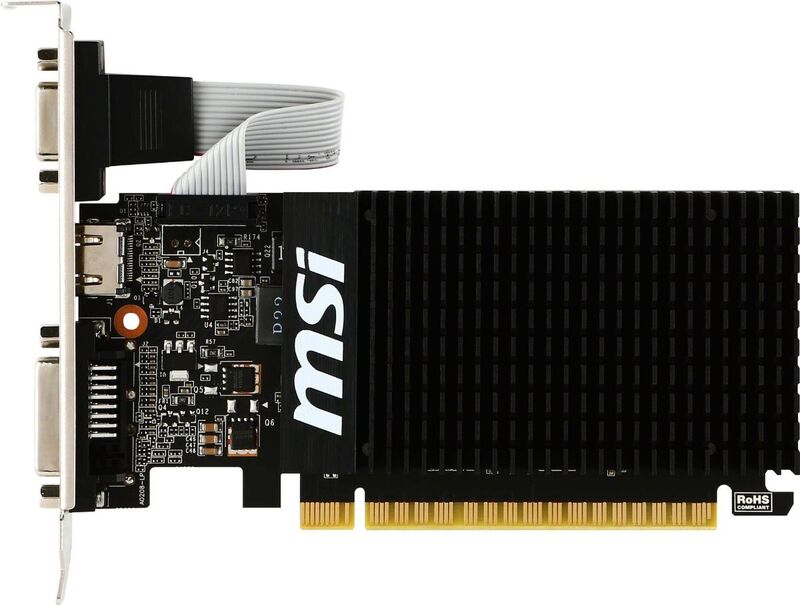 MSI GT710 Grafikkarte 2GB PCIe 2.0 LP 2GD3H Low Profile für Gaming - 4719072448233