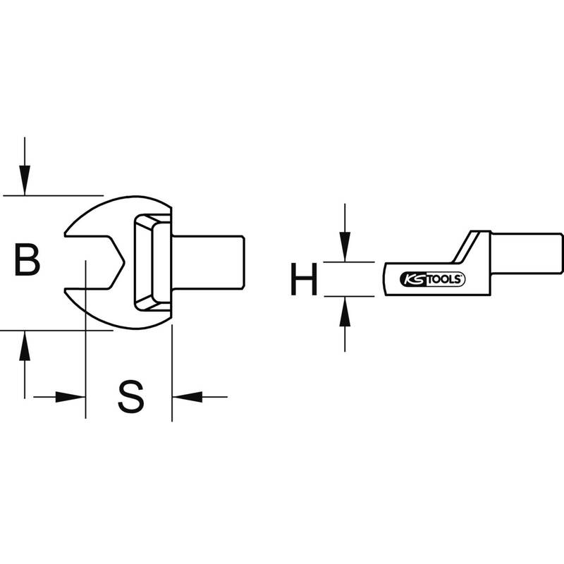 KS Tools Einsteckmaulschlüssel 30 mm Sechskant Werkzeug Handwerkzeug verchromt - 4042146231616