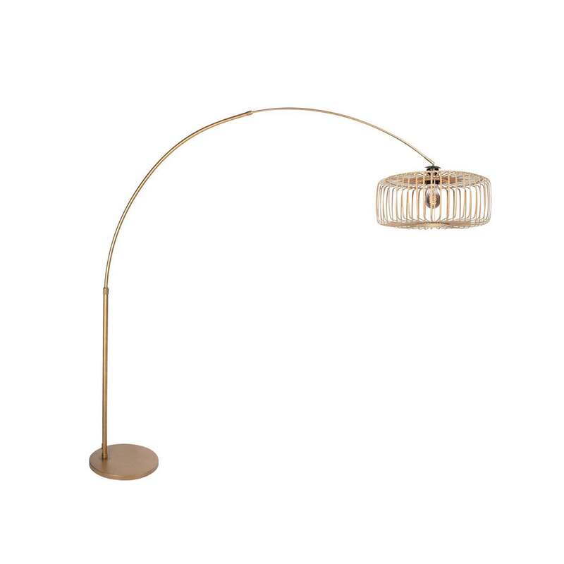 Steinhauer Bogen-Stehlampe Sparkled Light dimmbar Holz Leuchte bronze 240cm - 8712746179910