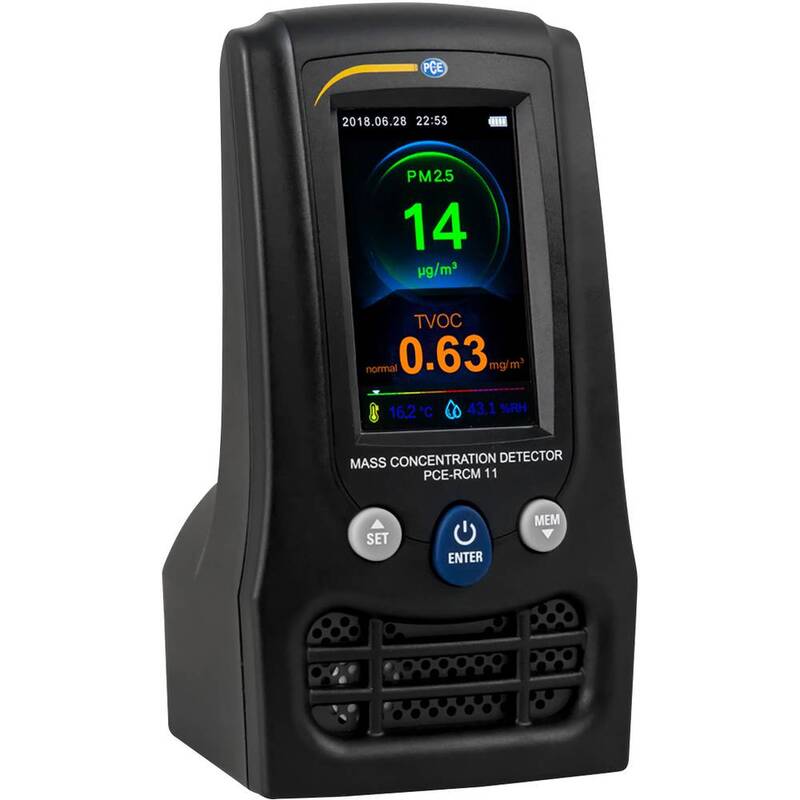 PCE Instruments Feinstaubmessgerät Partikelzähler Lufttester Luftqualitätsmesser - 4250348718358