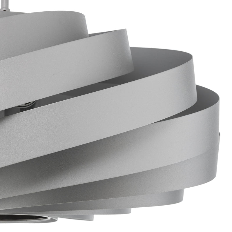 Euluna Deckenleuchte Vento aluminiumfarben Ø 60 cm Metall Deckenlampe Lampe Spot - 4251911799880